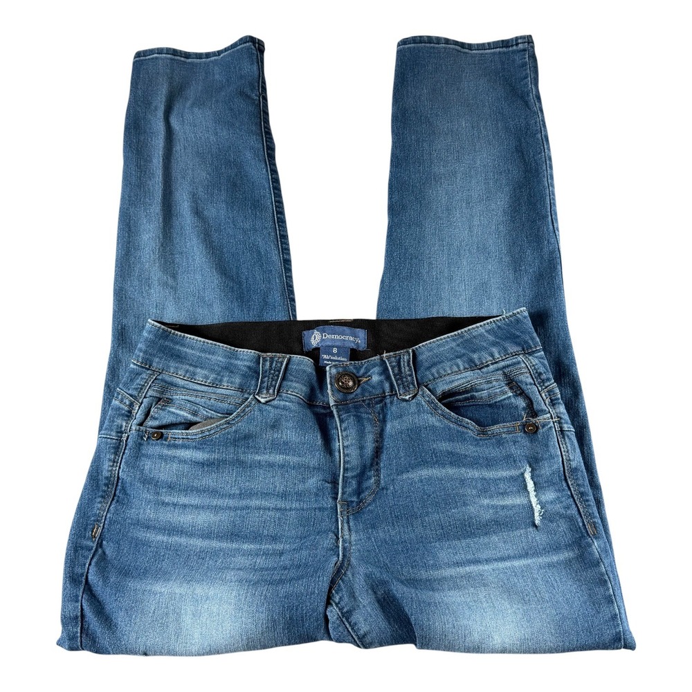 Democracy Absolution Blue Jeans Womens 8 Slim Stretch Denim B1560BBOO
